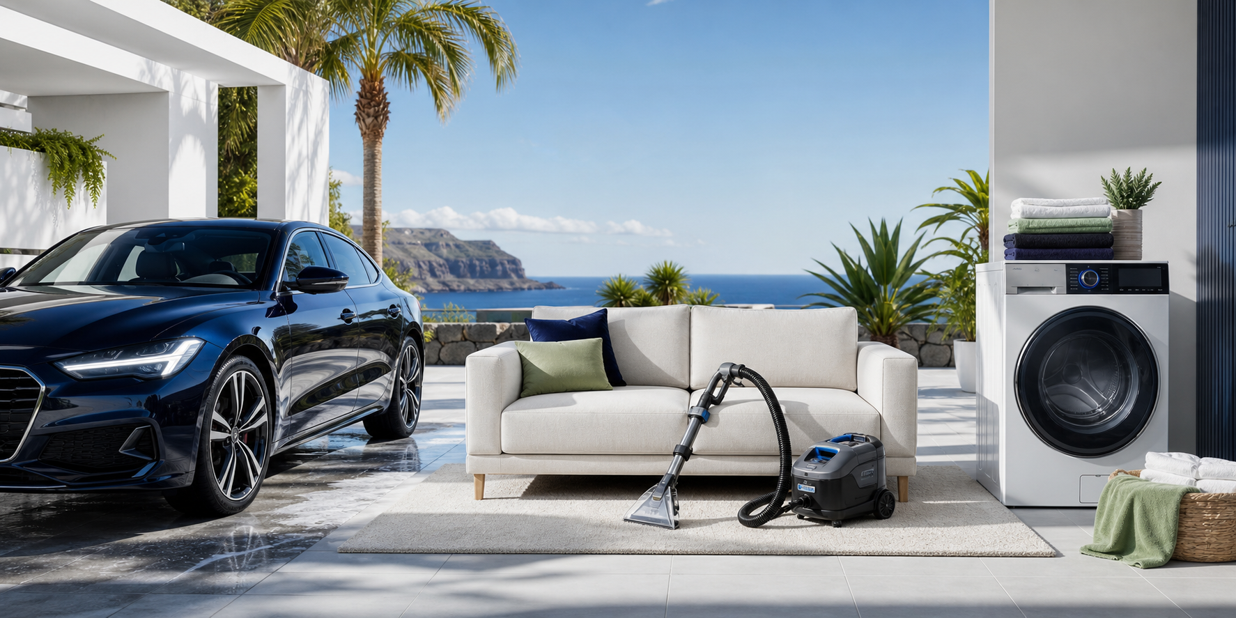Servicios AirHub: cuidado del coche, limpieza de sofá y lavandería